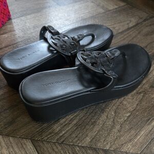 Tory Burch Black Platform Sandals